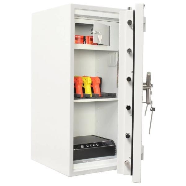 Rottner Wertschutzschrank EN4 Projekt 100 Fire Premium Doppelbartschloss lichtgrau T05949